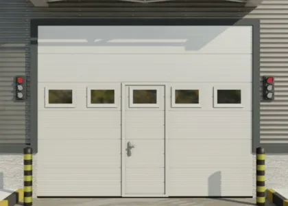 porte sectionnelle recyclée